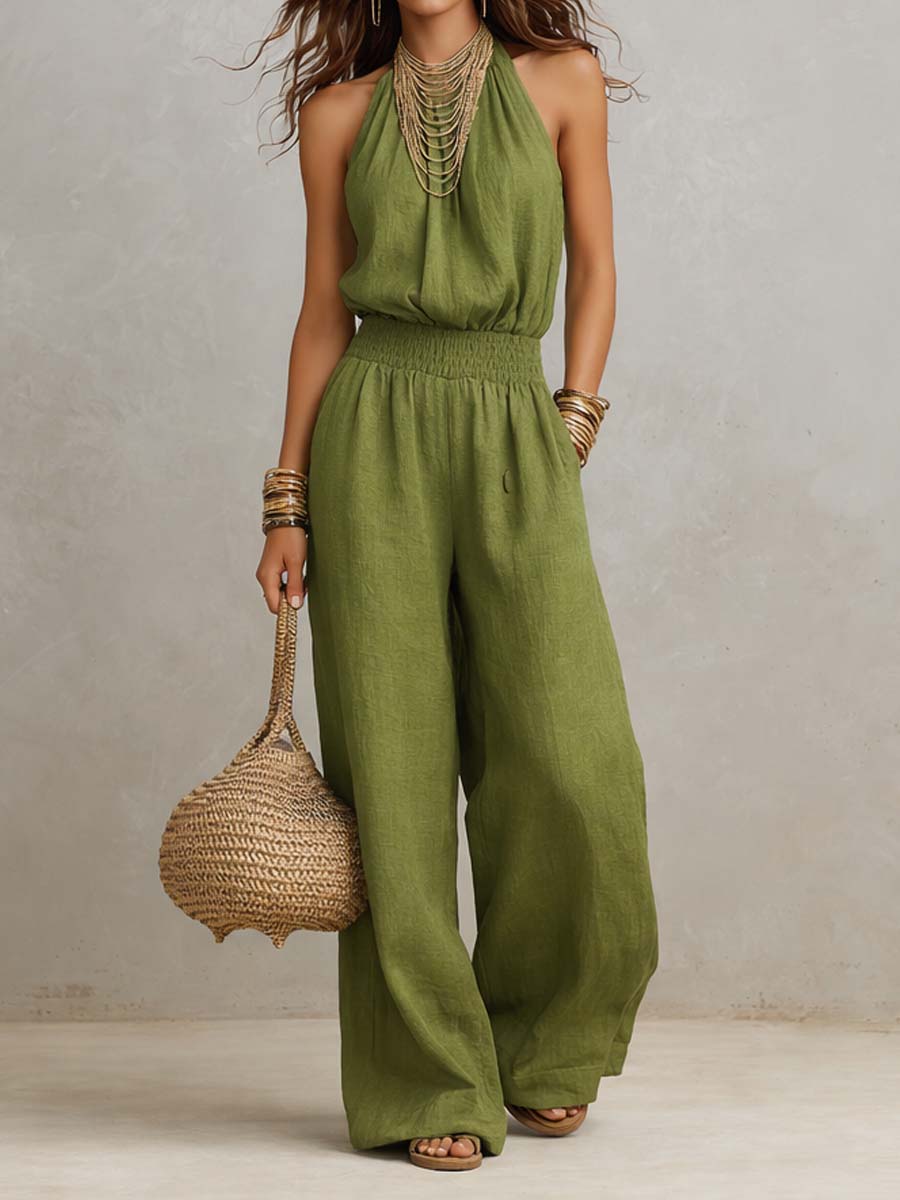 VALERIA | MONO ELEGANTE CON HALTER