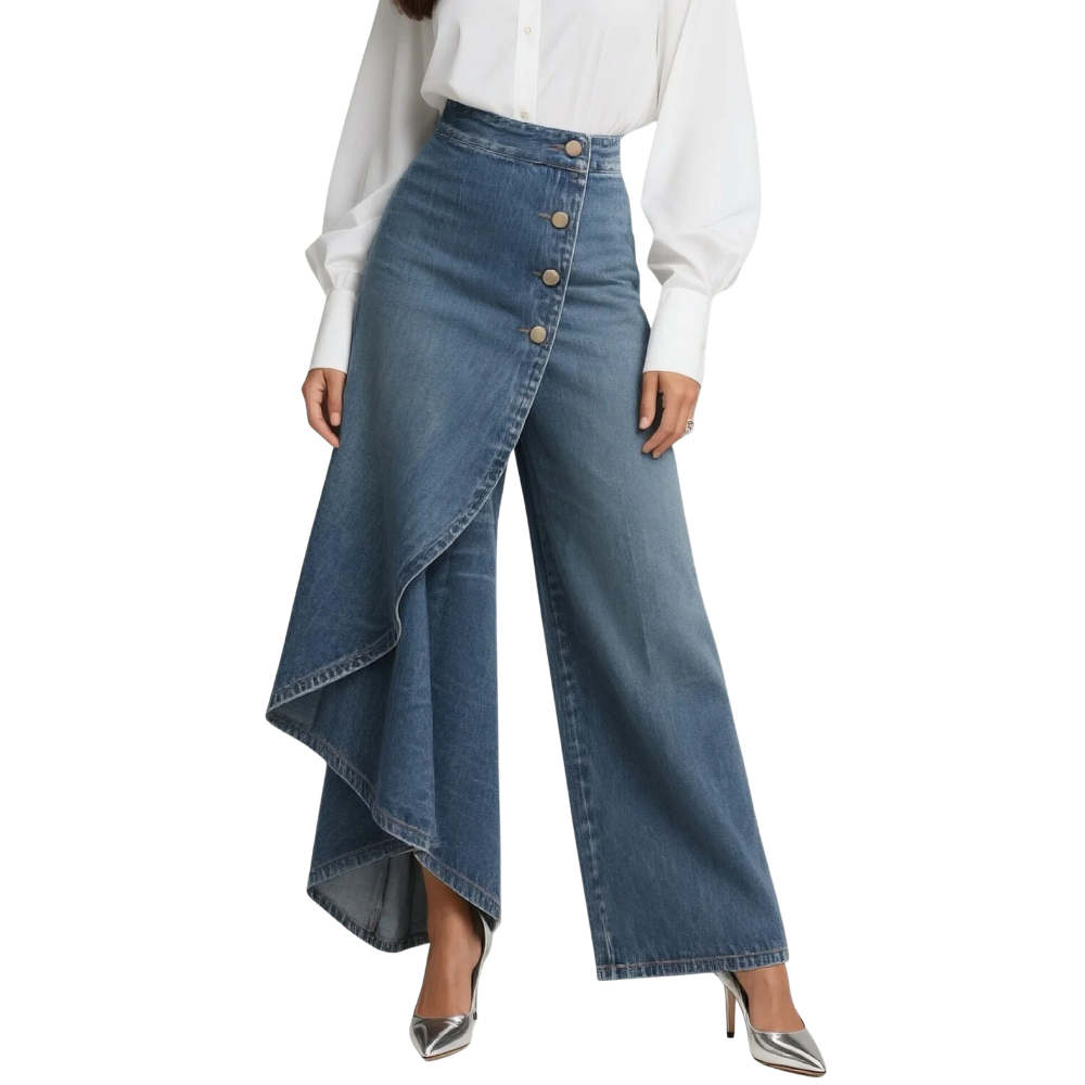 PANTALÓN DENIM CON NUDO