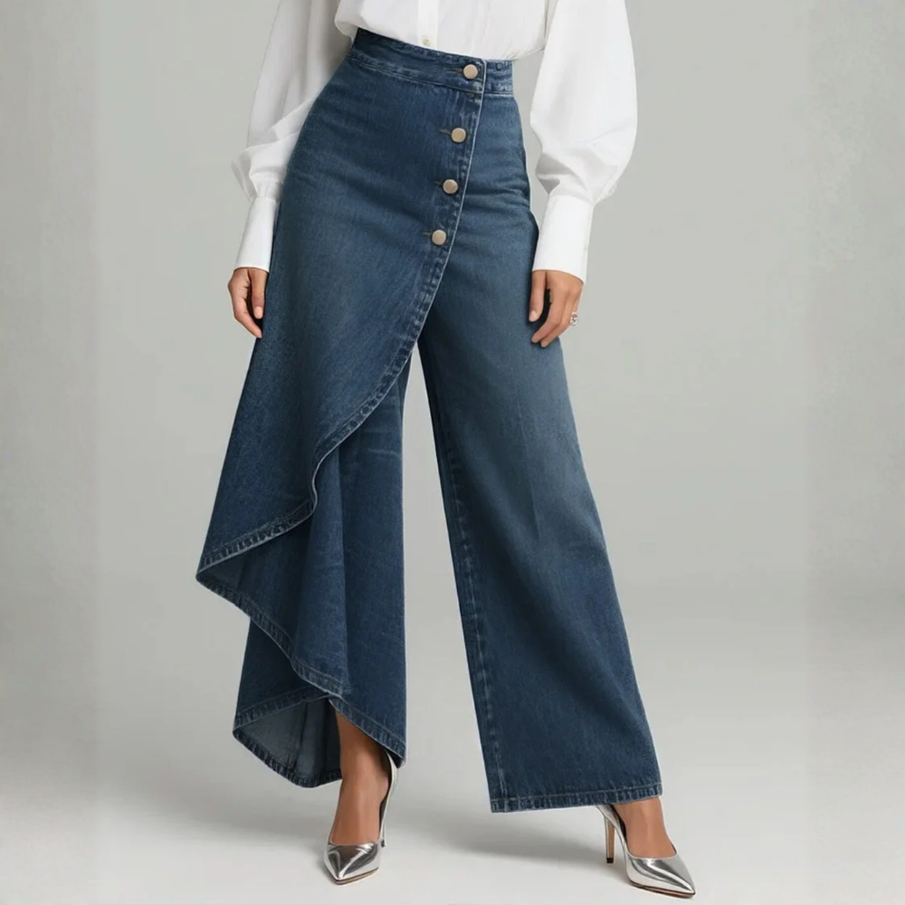 PANTALÓN DENIM CON NUDO