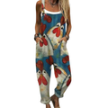 LS™ | PANTALONES ESTILO PETO CON ESTAMPADO VINTAGE