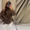 Bomber Velour Terracota