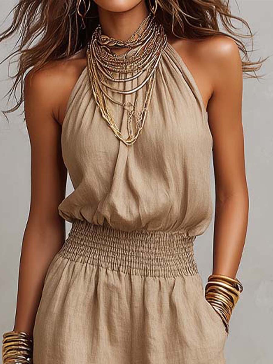 VALERIA | MONO ELEGANTE CON HALTER