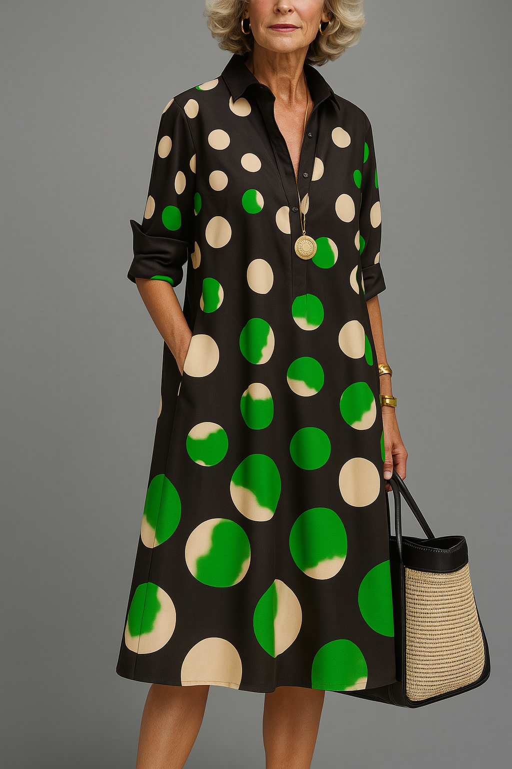 NAOMI | VESTIDO MIDI CUIDADO Y ELEGANTE
