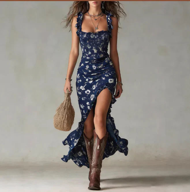 INÉS | VESTIDO MAXI BOHO LIGERO
