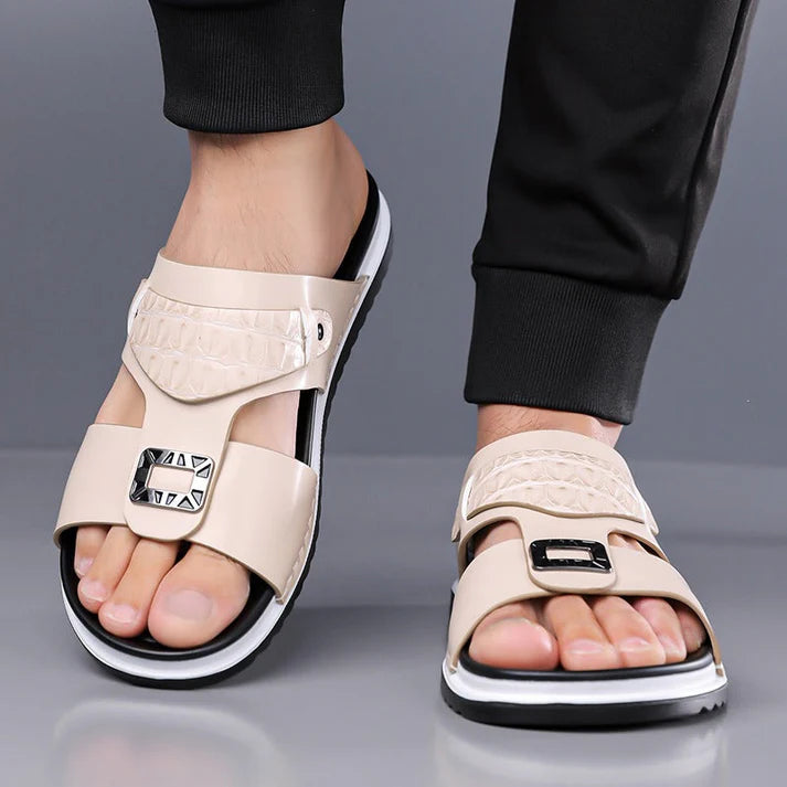 Sandalias  transpirables para hombre: de suave piel sintética