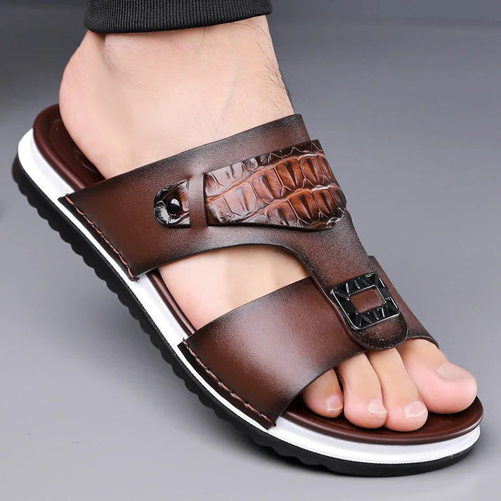 Sandalias  transpirables para hombre: de suave piel sintética