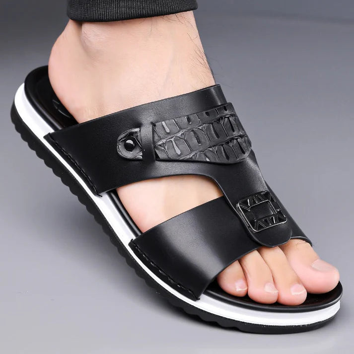 Sandalias  transpirables para hombre: de suave piel sintética